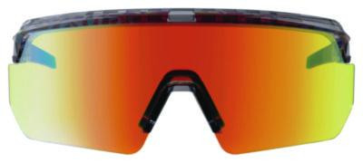 Skullerz Aegir Anti-Scratch Enhanced Anti-Fog Safety Glasses, Clear Smoke Half Frame, Polarized Mirrored Orange Single Lens