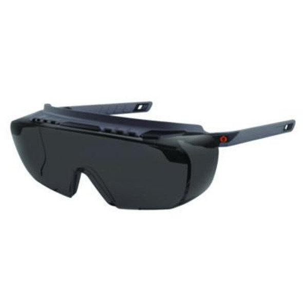 Skullerz Osmin Safety Glasses, Matte Black Polycarbonate Frame, Smoke Polycarbonate Lens