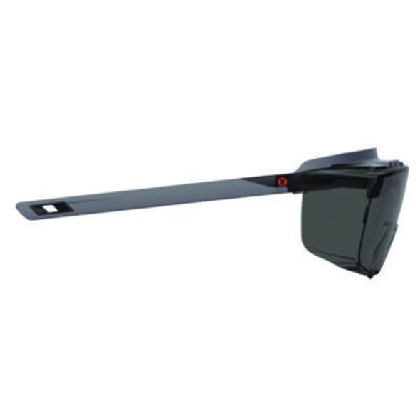 Skullerz Osmin Anti-Scratch/Anti-Fog Safety Glasses, Matte Black Polycarbonate Frame, Smoke Polycarbonate Lens