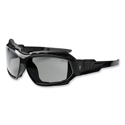 Skullerz Loki Safety Glasses/Goggles, Black Full Frame, Polarized Smoke Dual Lens