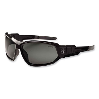 Skullerz Loki Safety Glasses/Goggles, Black Full Frame, Polarized Smoke Dual Lens