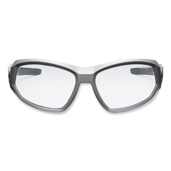 Skullerz Loki Safety Glasses/Goggles, Matte Gray Nylon Impact Frame, Anti-Fog Clear Polycarb Lens