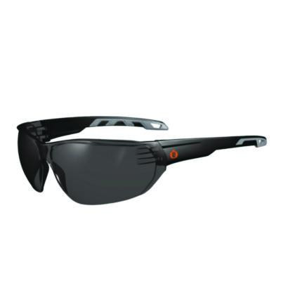 Skullerz Vali Anti-Scratch Enhanced Anti-Fog Safety Glasses, Frameless, Smoke Single Lens
