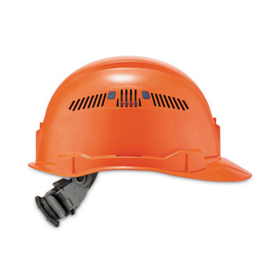 Skullerz 8972 Class C Hard Hat Cap Style, Vented, 4-Point Standard Ratchet Suspension, One Size Fits Most (6.5 To 8), Orange