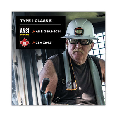 Skullerz 8971 Class E Hard Hat Full Brim, 4-Point Ratchet Suspension, One Size Fits Most (6.5 To 8), White