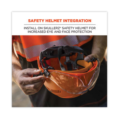 Skullerz 8991 Safety Helmet Visor, Polycarbonate, 6 x 12 x 4, Clear