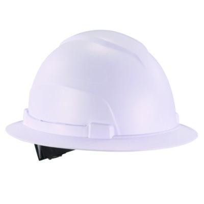Skullerz 8969 Class E Lightweight Full Brim Hard Hat, 6-Point Standard Ratchet, One Size Fits Most (6.5 To 8), White