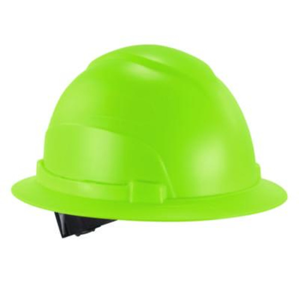 Skullerz 8969 Class E Lightweight Full Brim Hard Hat, 6-Point Rachet Suspension, Lime
