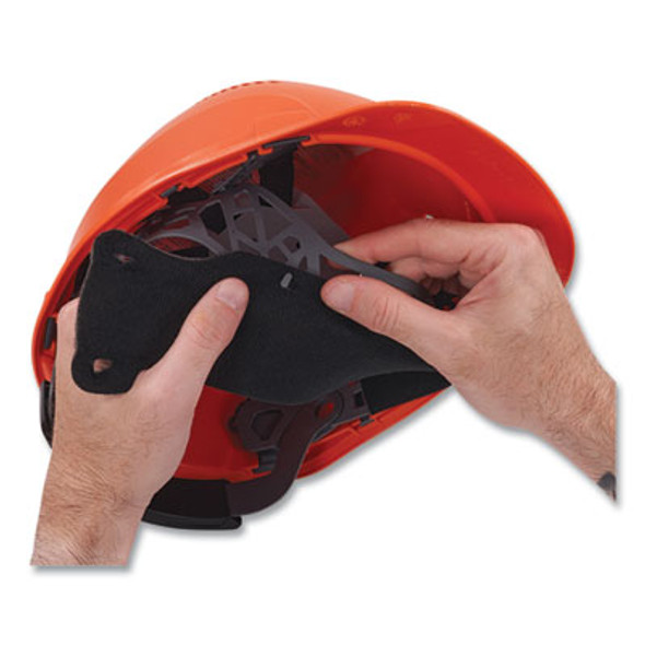Skullerz 8990 Lightweight Hard Hat Sweatband Replacement, Polyester, Black, 10/Pack