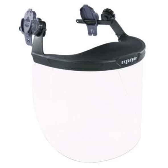 Skullerz 8995 Anti-Scratch And Anti-Fog Hard Hat Face Shield With Adapter For Full Brim, Clear Lens