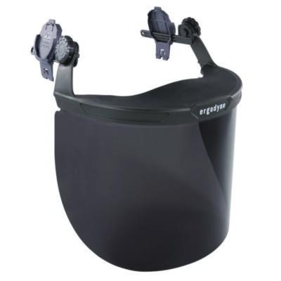 Skullerz 8995 Anti-Scratch And Anti-Fog Hard Hat Face Shield With Adapter For Full Brim, Smoke Lens