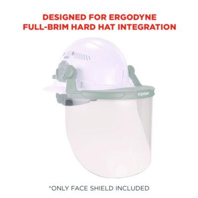 Skullerz 8998 Anti-Scratch/Anti-Fog Face Shield Replacement For Full Brim Hard Hat, Clear Lens