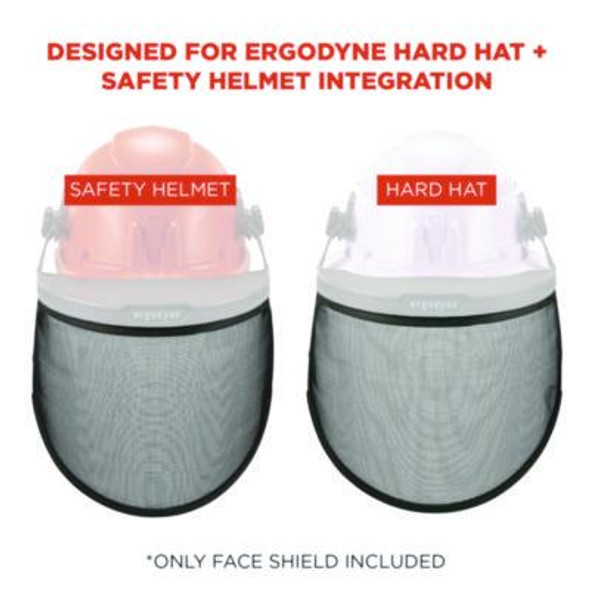 Skullerz 8999 Mesh Face Shield Replacement For Hard Hat And Safety Helmet, Black