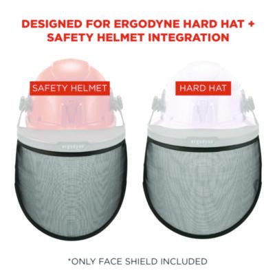 Skullerz 8999 Mesh Face Shield Replacement For Hard Hat And Safety Helmet, Black