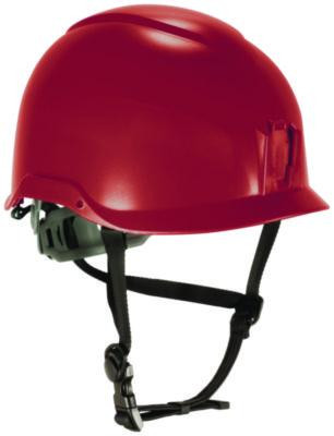 Skullerz 8976 Class E Safety Helmet, Brimless, 6-Point Standard Ratchet Suspension, One Size Fits Most (6.5 To 8), Red