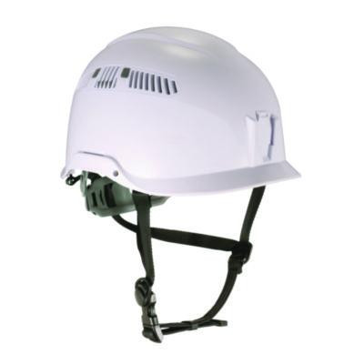 Skullerz 8977 Class C Safety Helmet With Adjustable Venting, Brimless, 6-Point Ratchet, One Size Fits Most (6.5 To 8), White