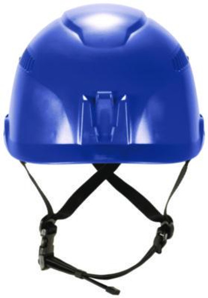Skullerz 8977 Class C Safety Helmet With Adjustable Venting, 6-Point Ratchet Suspension, Blue