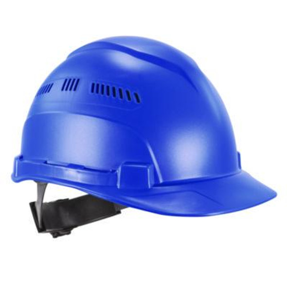 Skullerz 8966 Class C Lightweight Cap-Style Hard Hat, Adjustable Venting, 6-Point Rachet Suspension, Blue