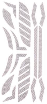 Skullerz 8961 Reflective Hard Hat And Safety Helmet Sticker Kit, 18 Assorted Stickers, White