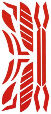 Skullerz 8961 Reflective Hard Hat And Safety Helmet Sticker Kit, 18 Assorted Stickers, Orange