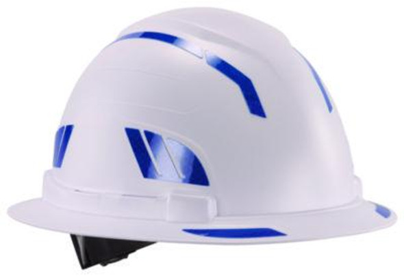 Skullerz 8961 Reflective Hard Hat And Safety Helmet Sticker Kit, 18 Assorted Stickers, Blue