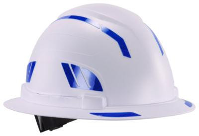 Skullerz 8961 Reflective Hard Hat And Safety Helmet Sticker Kit, 18 Assorted Stickers, Blue
