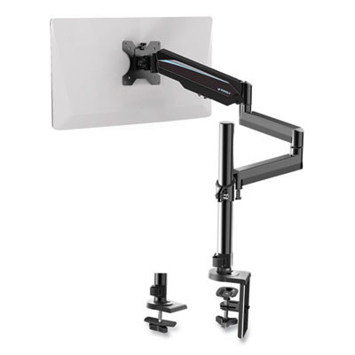 Single Monitor Arm, For 32" Monitors, 90 Deg Rotation, 35 Deg Tilt, 360 Deg Pan, Black, Supports 17.6 Lbs