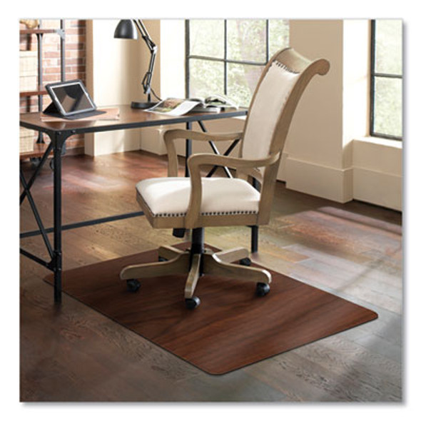 Trendsetter Chair Mat For Hard Floors, Rectangular, 36" x 48", Cherry Woodgrain