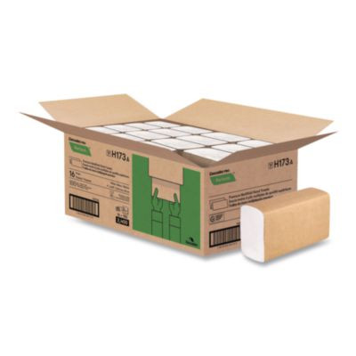 Perform Multifold Towels, 2-Ply, 9 x 9.45, White, 150/Pack, 16 Packs/Carton
