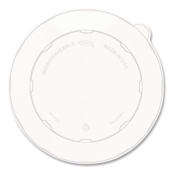 Plastic Lids For Compostable Fiber Containers, For 24 To 32 Oz Containers, 8.28" Diameter x 0.51" h, Clear, 300/Carton