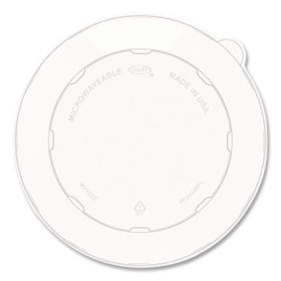 Plastic Lids For Compostable Fiber Containers, For 24 To 32 Oz Containers, 8.28" Diameter x 0.51" h, Clear, 300/Carton