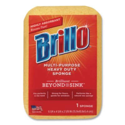 Multi-Purpose Sponge, 4.25 x 6.25, 2.12" Thick, Yellow, 6/Carton