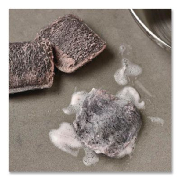 Steel Wool Soap Pads, 3 x 3, Gray/Pink, 12 Pads/Box, 12 Boxes/Carton