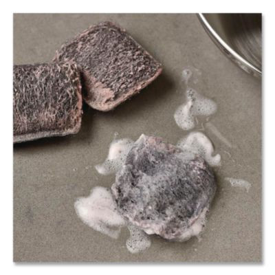 Steel Wool Soap Pads, 3 x 3, Gray/Pink, 12 Pads/Box, 12 Boxes/Carton