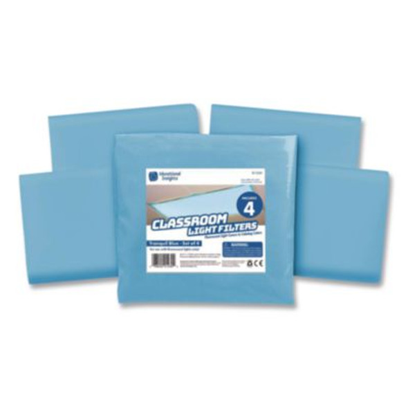 Fluorescent Light Filter Covers, Rectangular, 2 Ft x 4 Ft, Tranquil Blue, 4 Covers