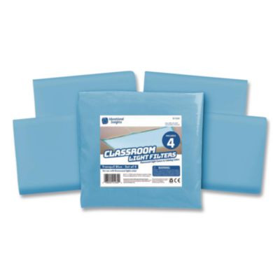 Fluorescent Light Filter Covers, Rectangular, 2 Ft x 4 Ft, Tranquil Blue, 4 Covers