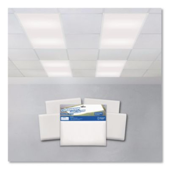 Florescent Light Filter Covers, Square, 2 Ft x 4 Ft, Whisper White, 4 Panels