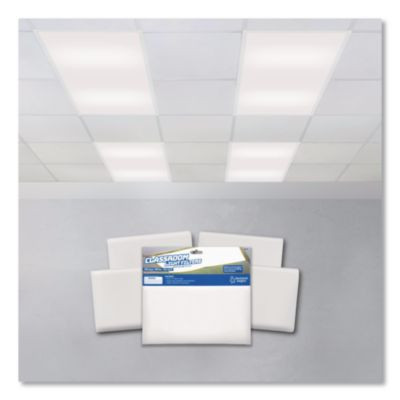 Florescent Light Filter Covers, Square, 2 Ft x 4 Ft, Whisper White, 4 Panels