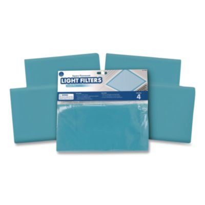 Fluorescent Light Filter Covers, Square, 2 Ft x 2 Ft, Tranquil Blue, 4 Covers