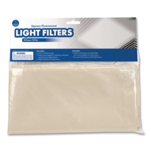 Fluorescent Light Filter Covers, Square, 2 Ft x 2 Ft, Whisper White, 4 Covers