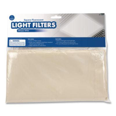 Fluorescent Light Filter Covers, Square, 2 Ft x 2 Ft, Whisper White, 4 Covers