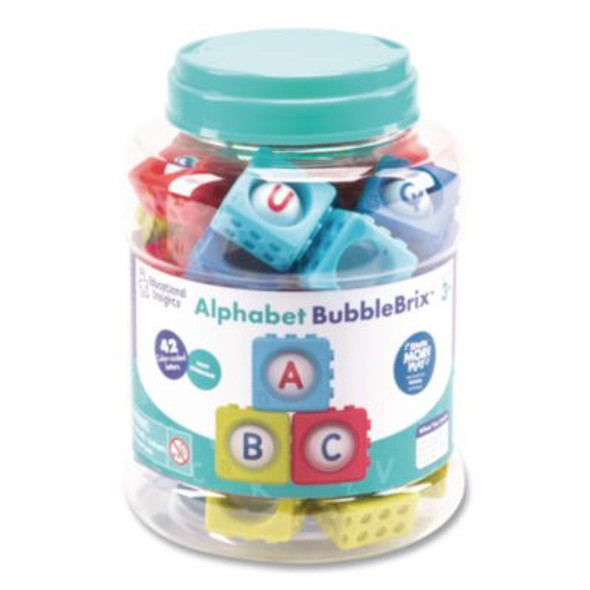 Alphabet Bubblebrix. Ages 3 To 7, Plastic, Assorted Colors, 42 Pieces
