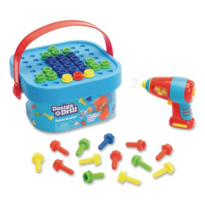 Design And Drill Bolt-It Bucket, Ages 3 To 7, 53 Pieces