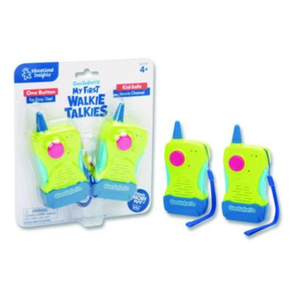 My First Walkie Talkies, Range: 300 Ft, 8.9 x 7 x 1.2, Multicolor, 2 Walkie Talkies
