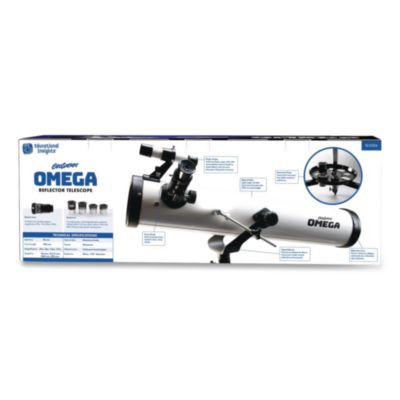 Geosafari Omega Reflector Telescope,, 2 Elements, 35x To 300x Magnification, 76 Mm Aperture, 700 Mm Focal Length, White