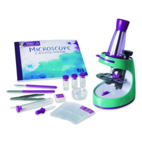 Nancy B's Science Club Microscope And Activity Journal, Ages 8 And Up, 30x To 400x Magnification, 8.7 x 9.2 x 4.3, Blue