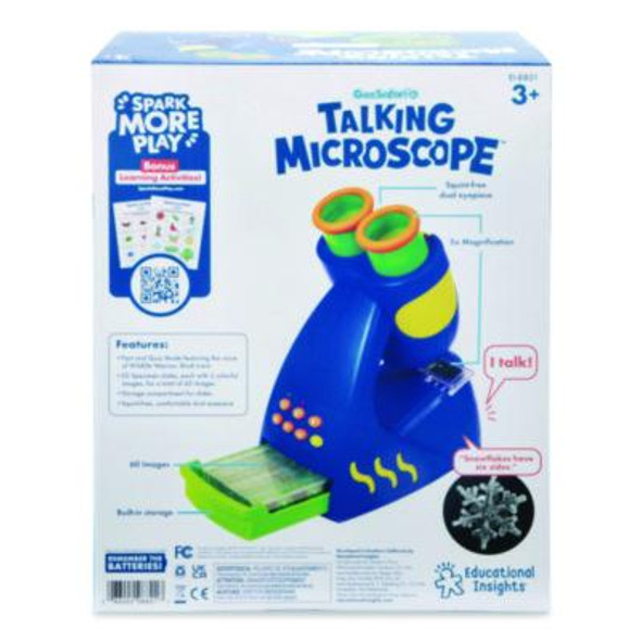 Geosafari Jr. Talking Microscope, Ages 3 And Up, 5x Magnification, Blue