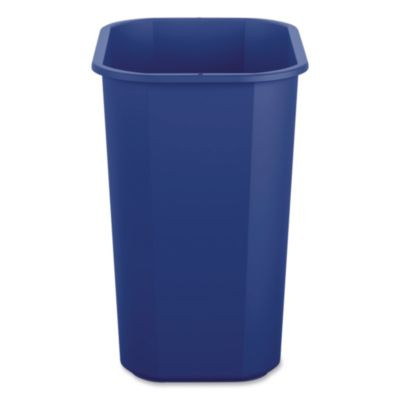 Deskside Recycling Bin, 3 Gal, Polypropylene, Blue