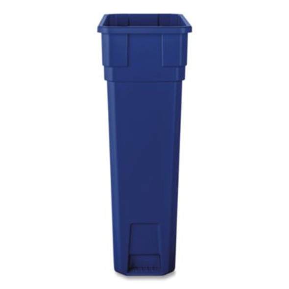 Slim Recycling Container, 23 Gal, Polypropylene, Blue