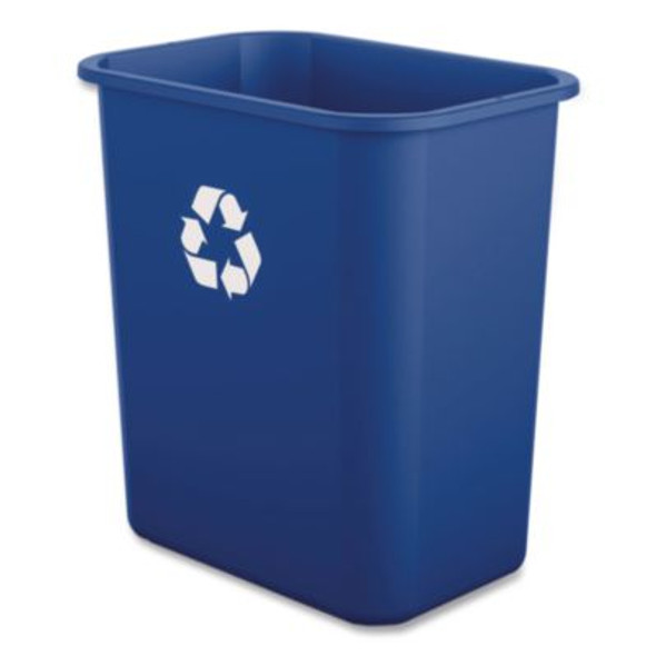Recycling Container, 7 Gal, Polypropylene, Blue